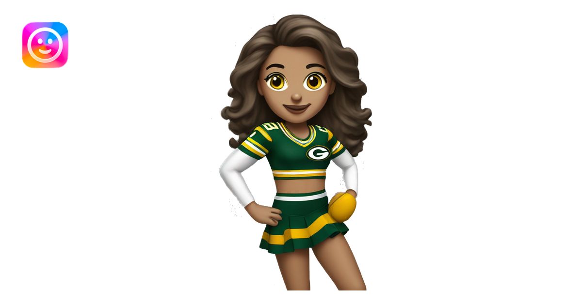 nfl glamourous cheerleader, brunette hair, cheering, Green Bay packer ...