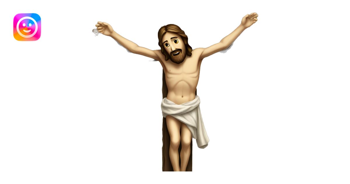 Jesus on the cross emoji | AI Emoji Generator
