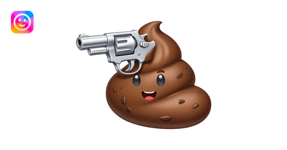 Poop with gun emoji | AI Emoji Generator