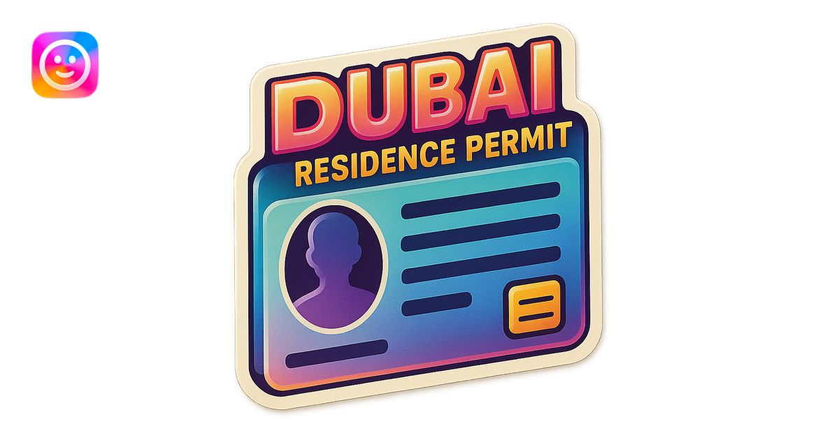 Dubai Residence Permit Card emoji | AI Emoji Generator