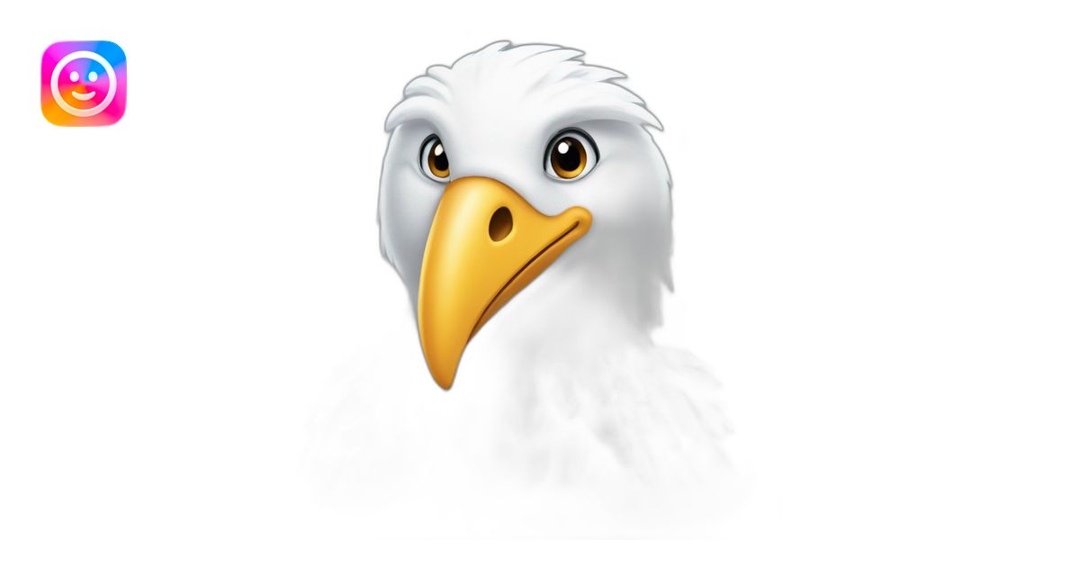 Big white bird from 2027 emoji | AI Emoji Generator