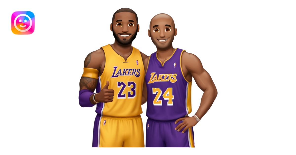 LeBron James and Kobe Bryant buff emoji | AI Emoji Generator