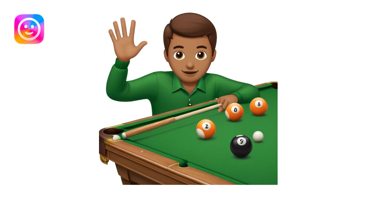 waving pool table emoji | AI Emoji Generator