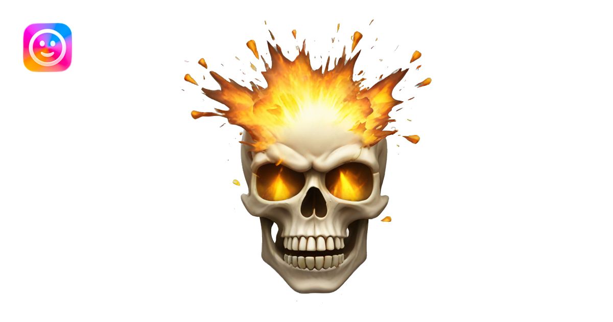 Skull with exploding head emoji | AI Emoji Generator