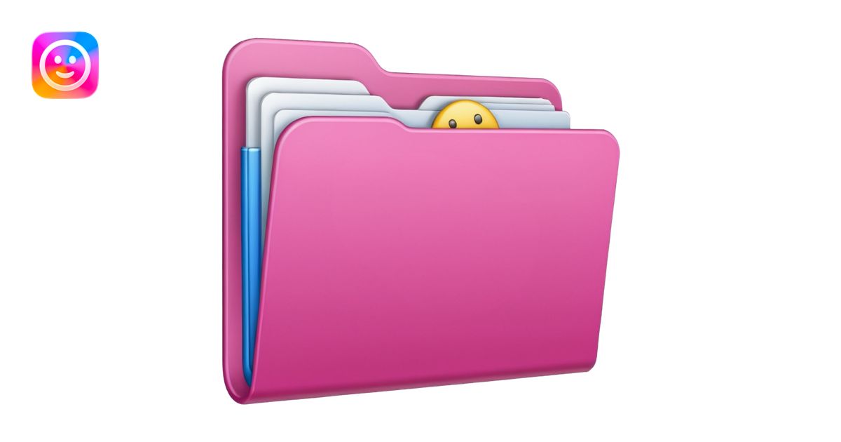 windows 10 folder pink emoji | AI Emoji Generator