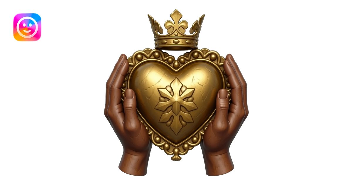 Two very elegant, rusted female hands hold a bronze, highly ornate ...