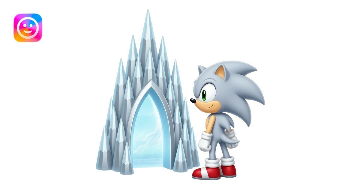Silver sonic the white hedgehog looking at a portal with staight tall ...