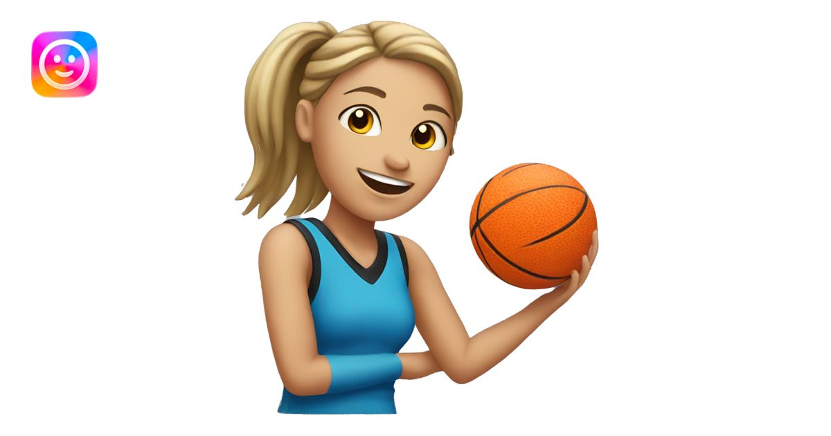 Girl playing netball emoji | AI Emoji Generator