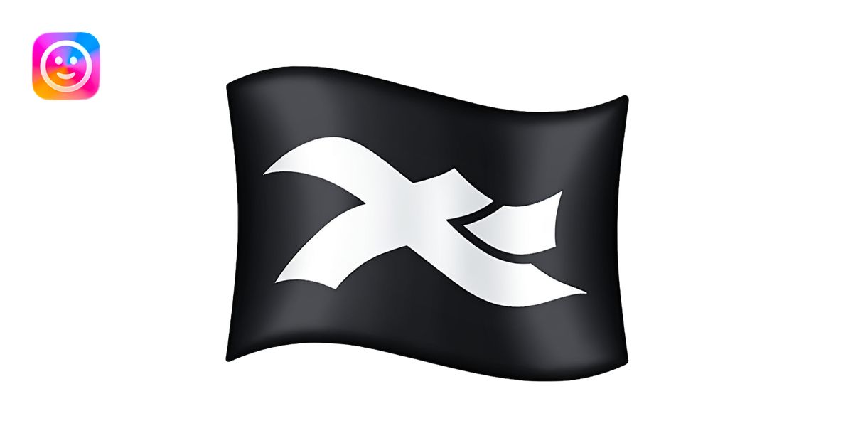 White flag with a black flag inside with a another white flag inside ...
