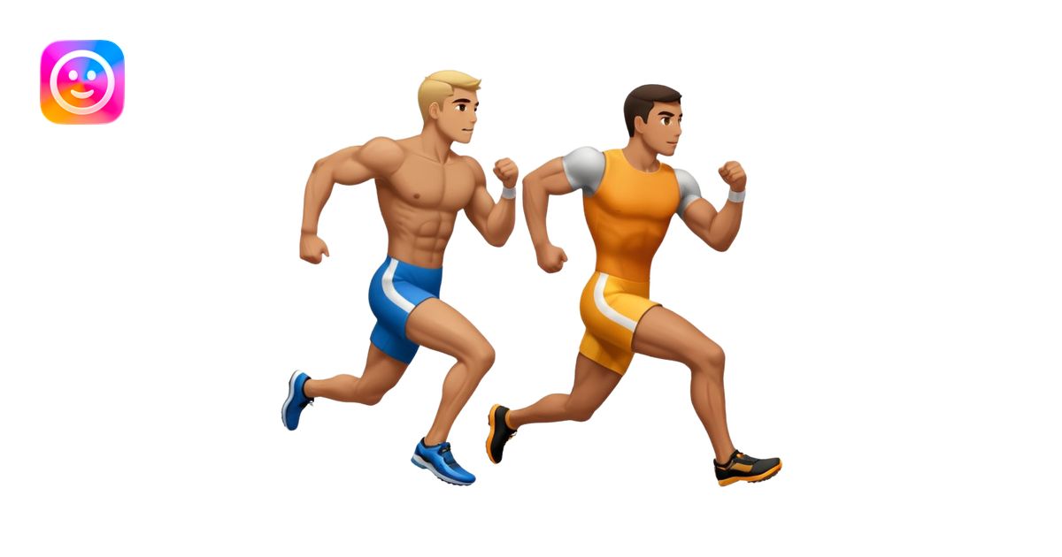 men race, side view emoji | AI Emoji Generator