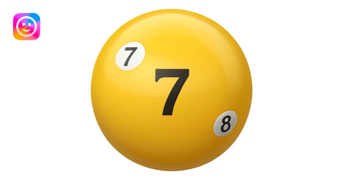 Pool table back ball with the number 7 only one number emoji | AI Emoji ...