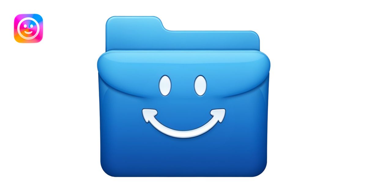 Ios Folder icon emoji | AI Emoji Generator