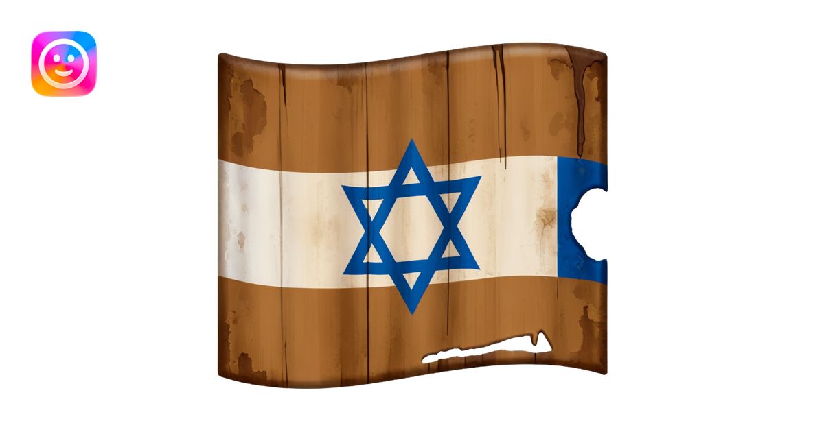 Flag of israel with poop don't show the symbol emoji | AI Emoji Generator