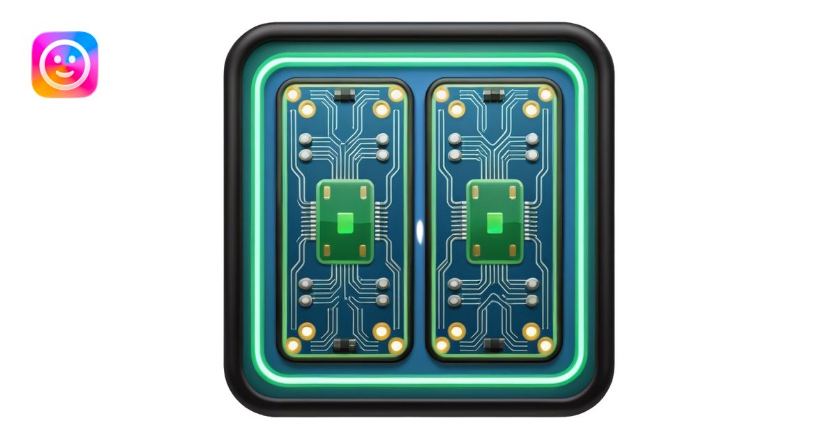échange informations entre deux cartes électroniques emoji | AI Emoji ...