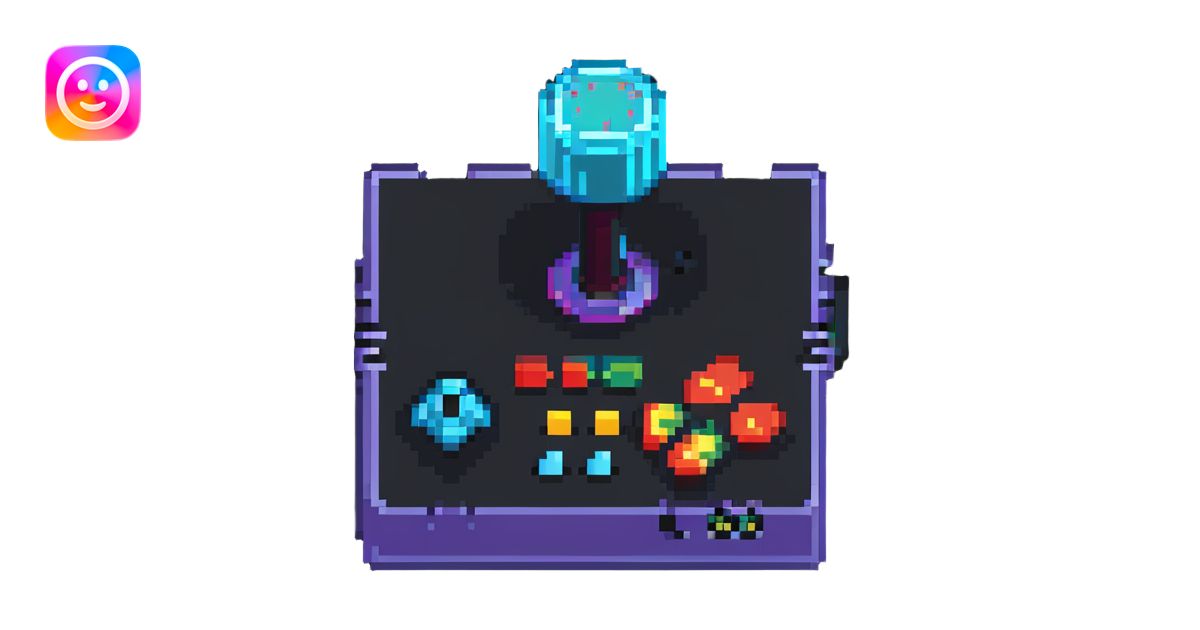 A retro pixel art arcade joystick controller emoji | AI Emoji Generator