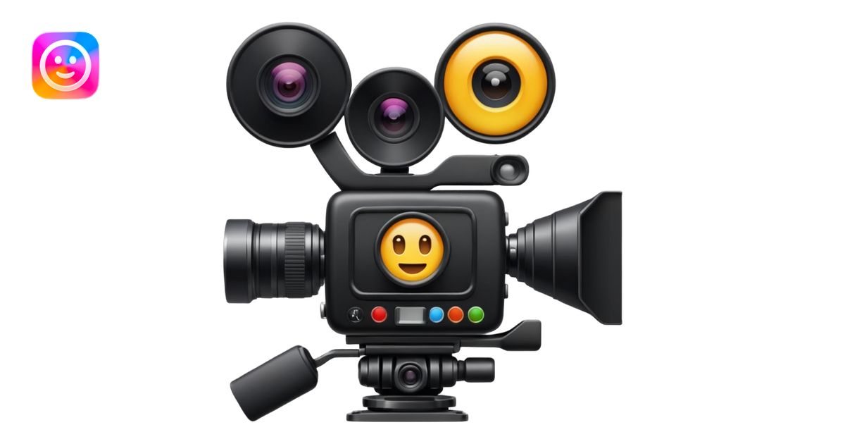 Video camera with elements 1-2 of others emoji emoji | AI Emoji Generator
