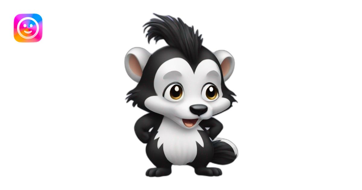 Stinky skunk emoji | AI Emoji Generator