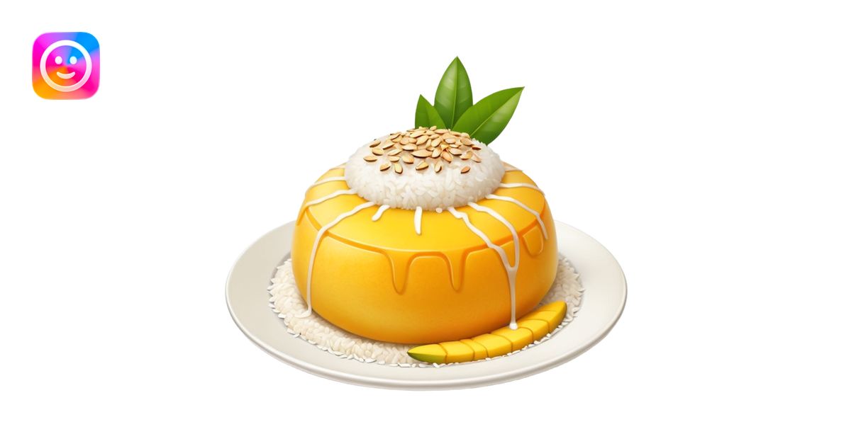 Thai mango sticky rice dessert emoji | AI Emoji Generator