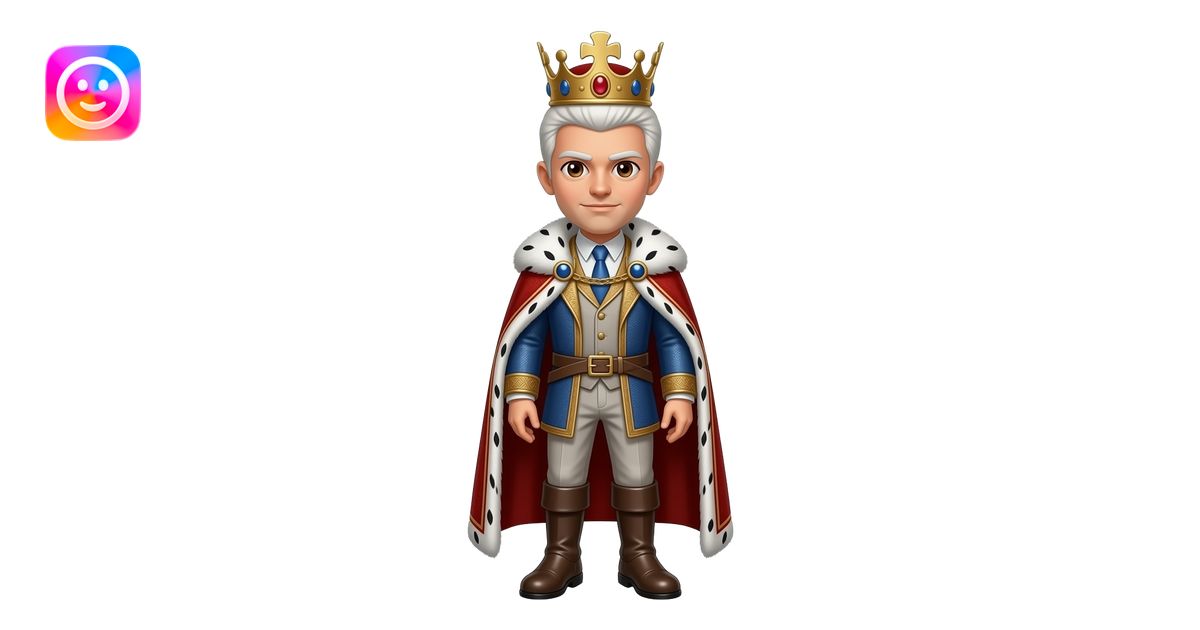 A full body Chess King entity with a big head and small body, ivory ...
