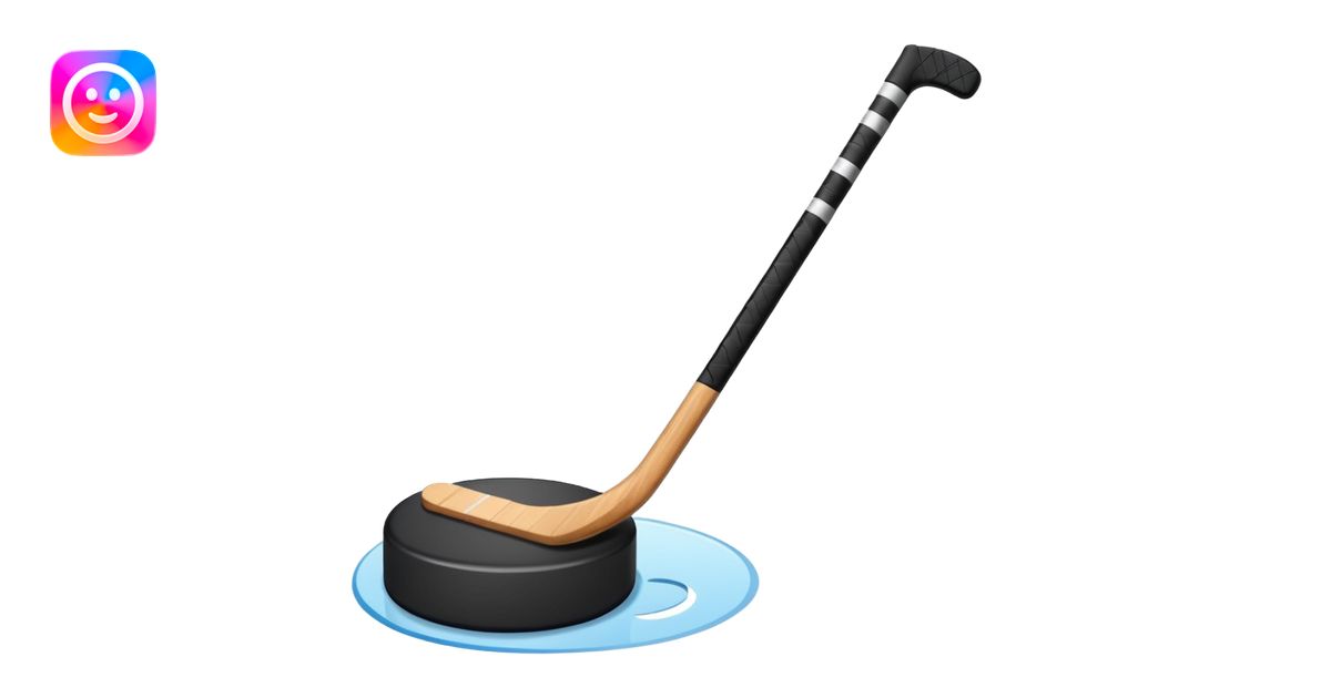 hockey stick and puck emoji | AI Emoji Generator