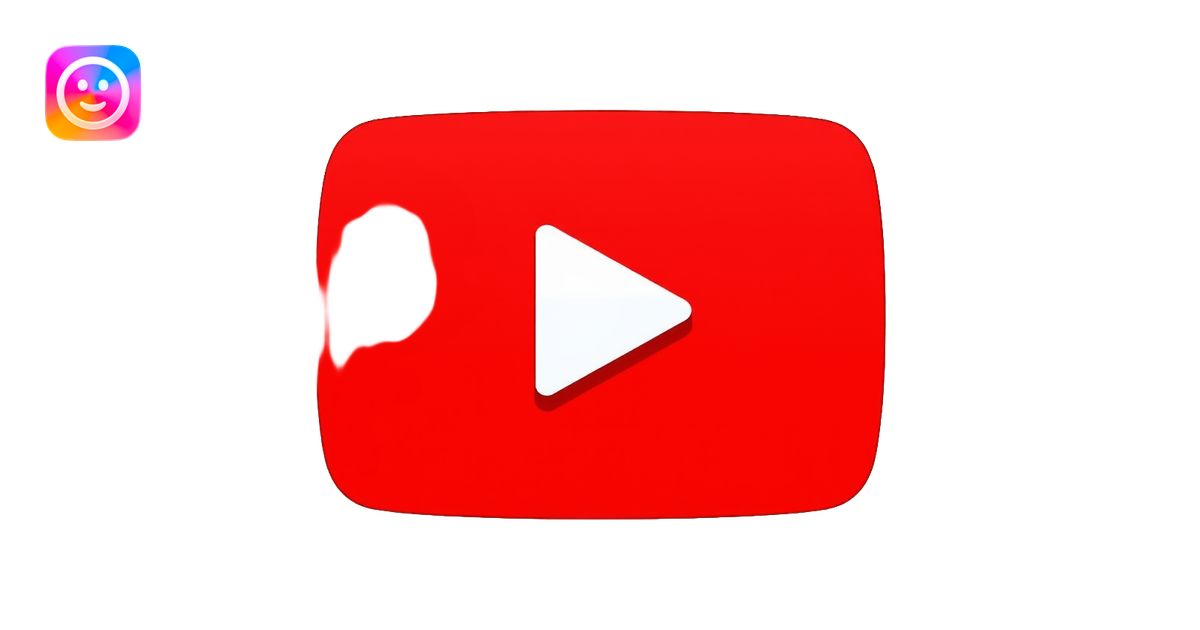 YouTube logo, red rectangle with rounded corners and white play button ...