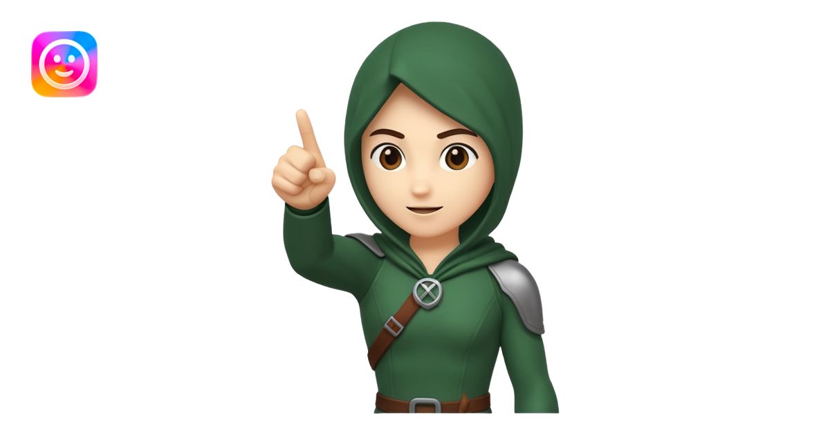 rogue character pointing up “idea” with vine spark emoji | AI Emoji ...