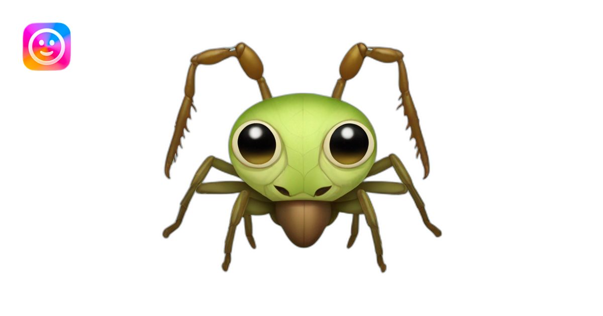 Anthropomorphic Furry mantis spider ant head emoji | AI Emoji Generator