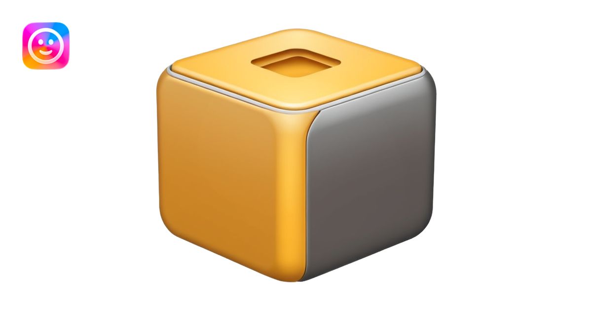 modern software box. Smooth 3D form, rounded edges, soft realistic ...