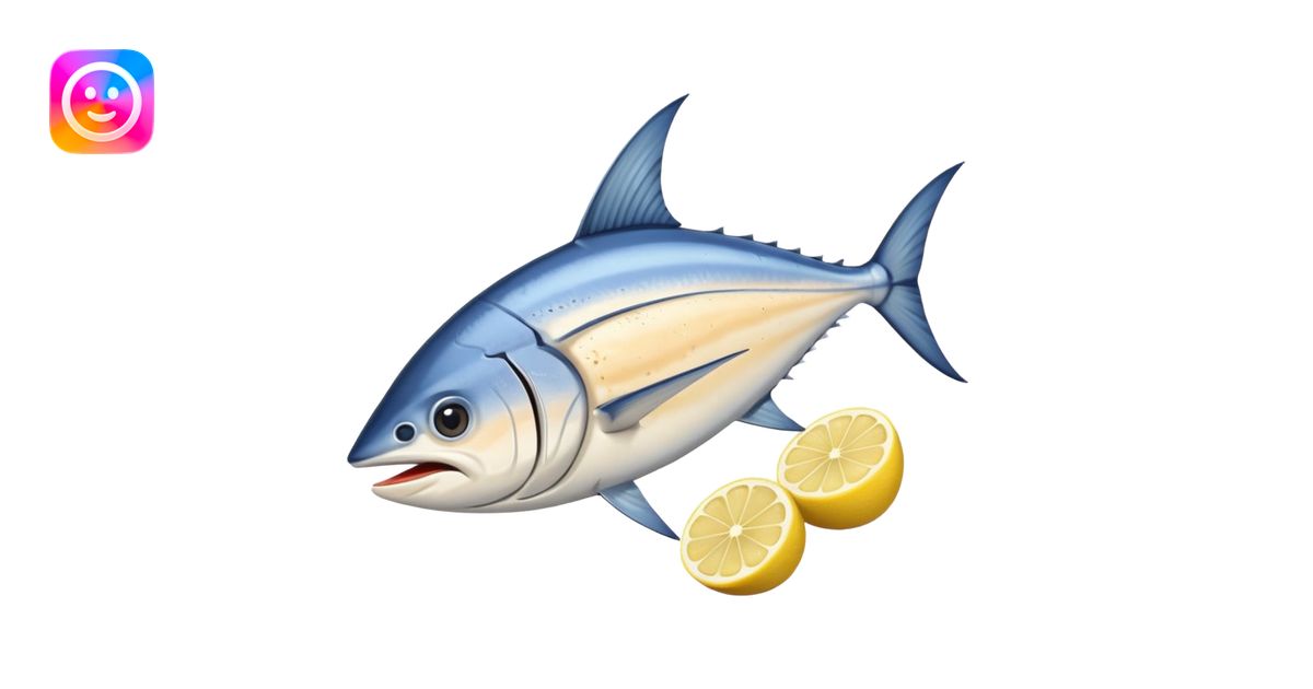 cooked swordfish with lemon slice emoji | AI Emoji Generator