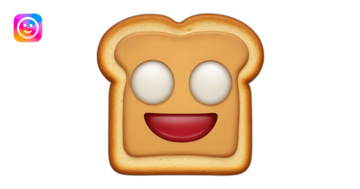 Toast Peanut butter with jam emoji | AI Emoji Generator