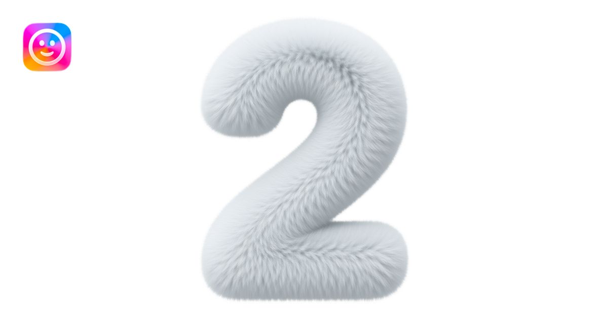 3D rendering, fluffy white letter 