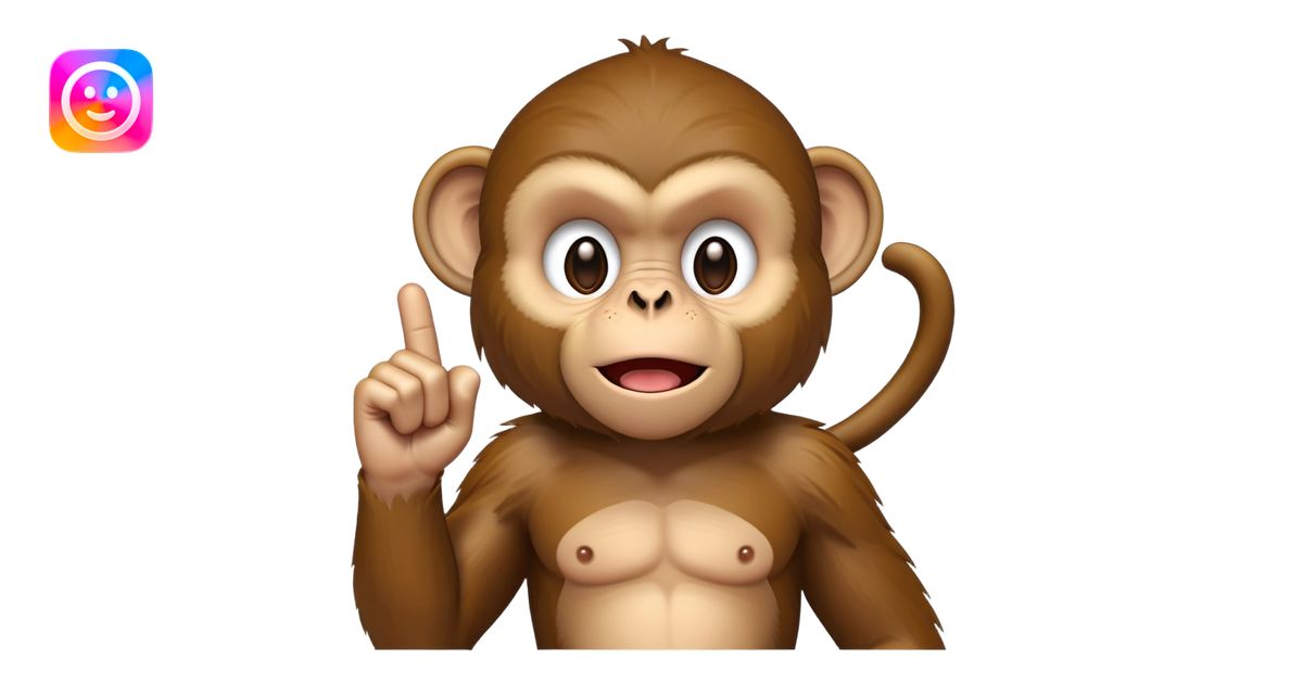 monkey raising middle finger emoji | AI Emoji Generator