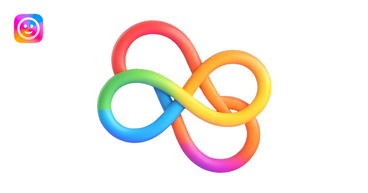rainbow infinity symbol with subtle shadow, representing neurodiversity ...