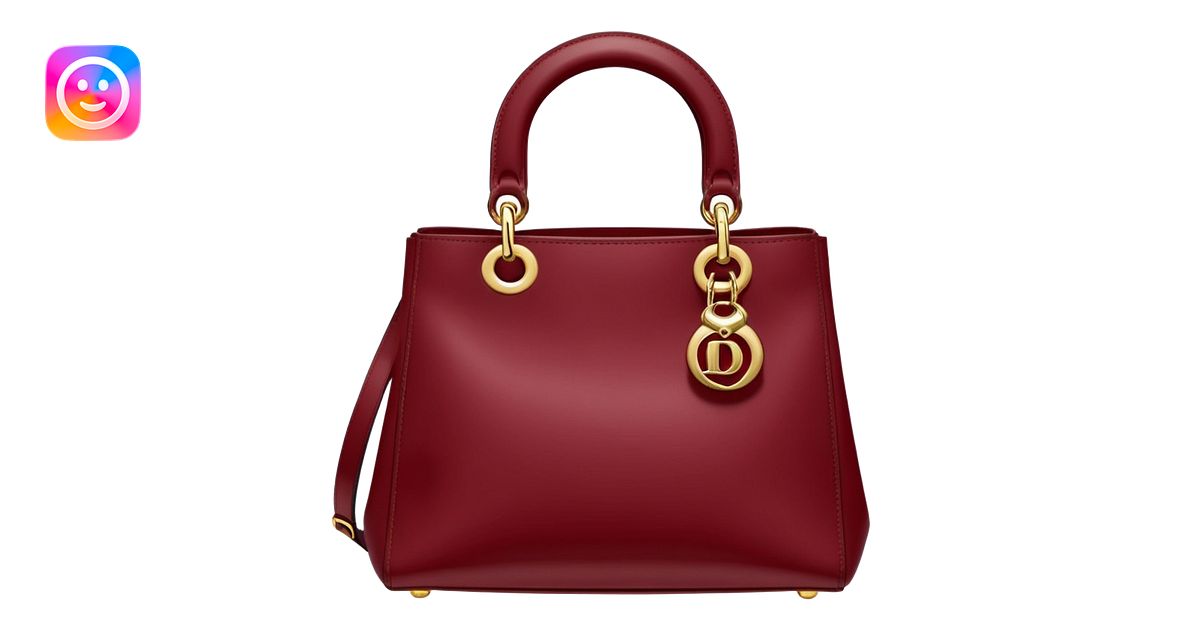 dior dark red bag gold hardware emoji | AI Emoji Generator