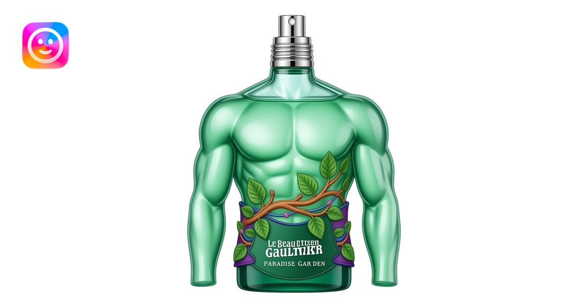 ean Paul Gaultier Le Beau Paradise Garden perfume bottle, shaped like a ...