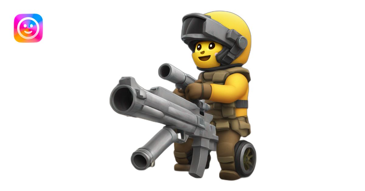 roblox noob emoji with rocket launcher and rav4 emoji | AI Emoji Generator