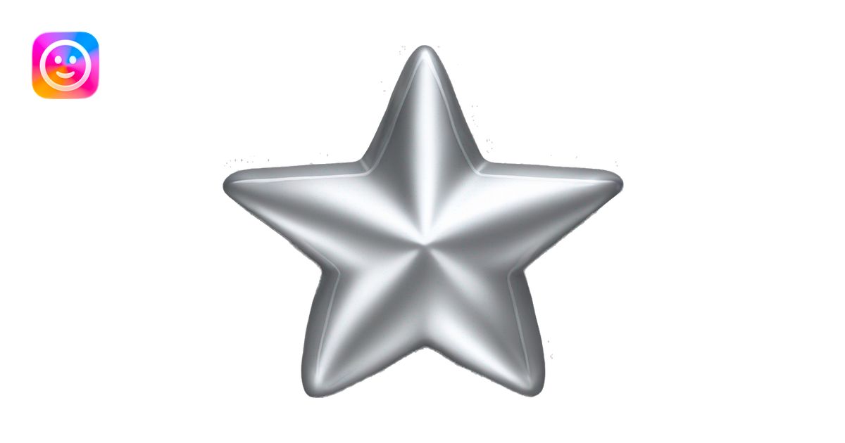 Create a silver star emoji identical to the classic gold star emoji (⭐️ ...