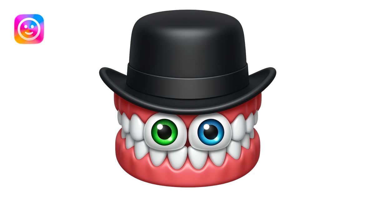 Caine from The Amazing Digital Circus, set of dentures with red gums ...
