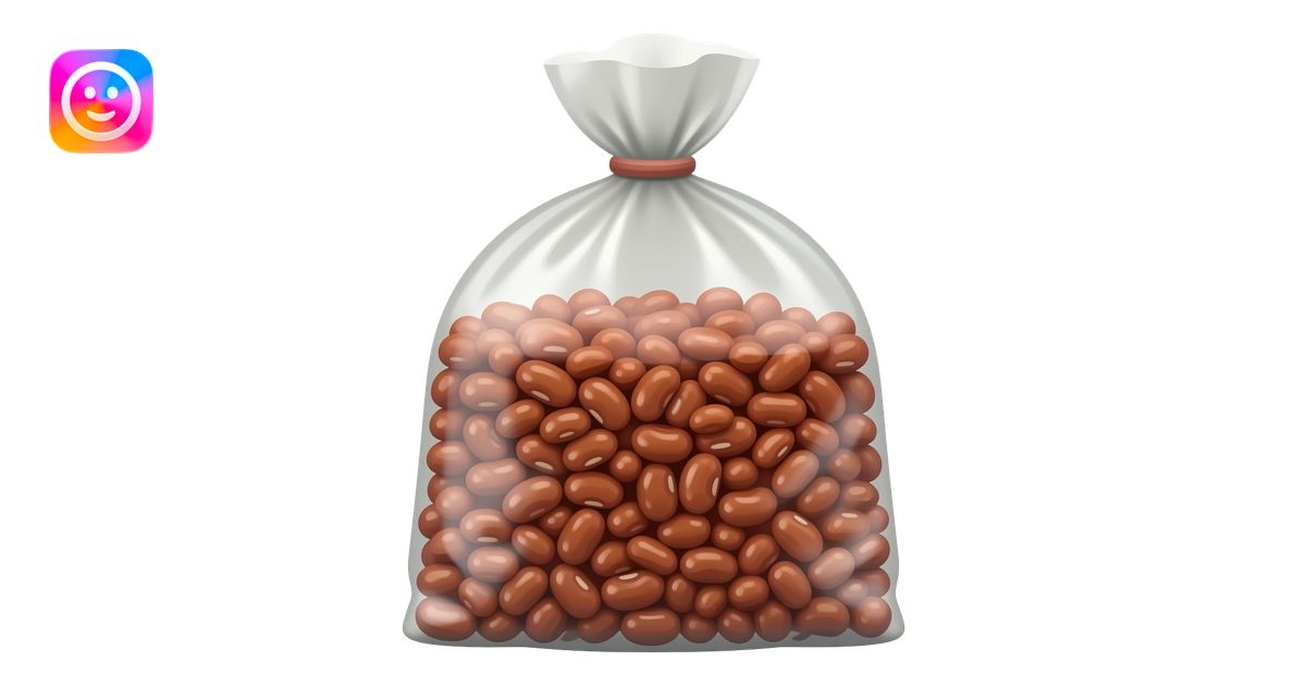 grocery store bag of dried kidney beans emoji | AI Emoji Generator