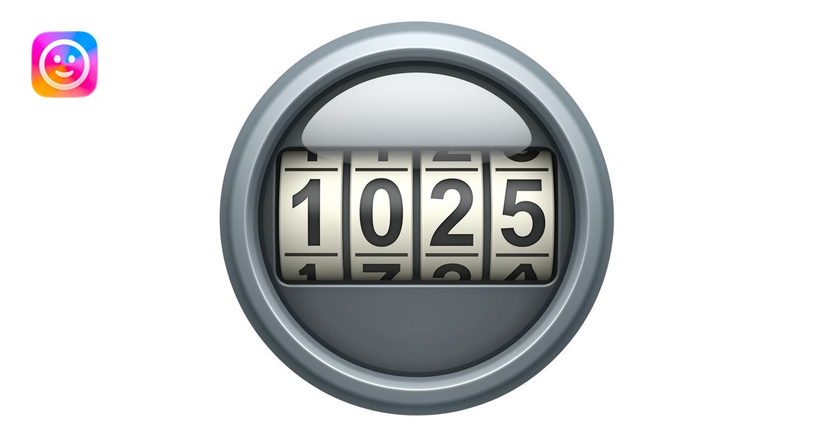 mechanical counter in round enclosure, with four real digits, front ...