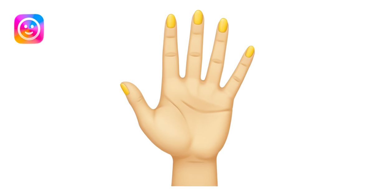 Yellow Hand With Index And Middle Finger Raised In A V Shape emoji | AI ...