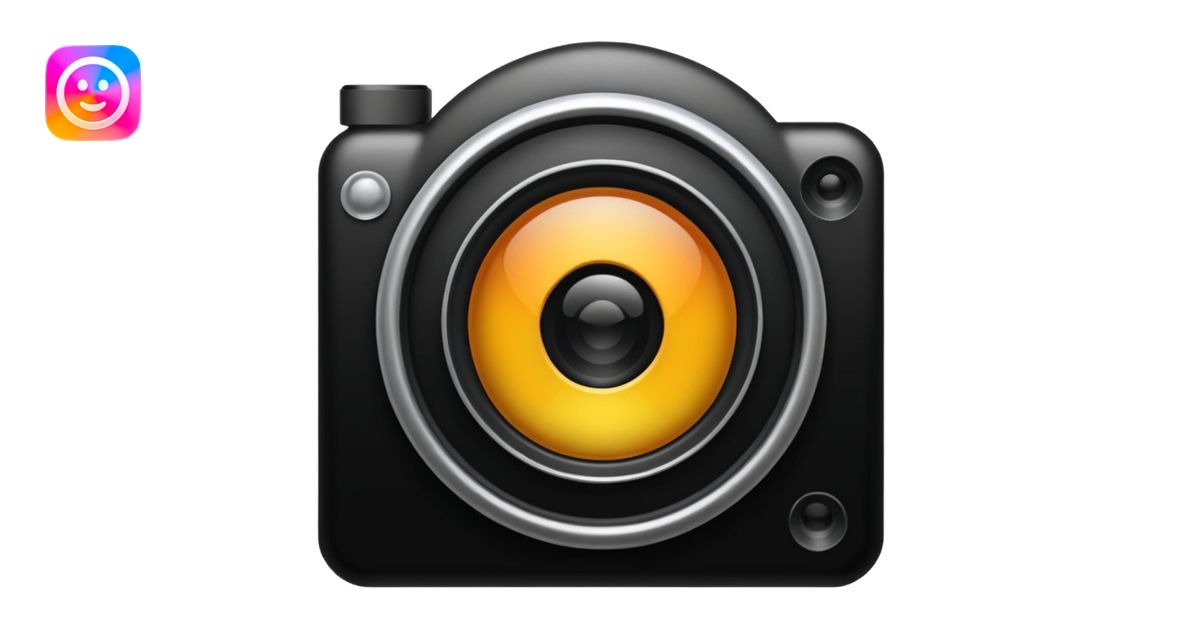 create a camera aperture emoji with black blades, 24px should be the ...
