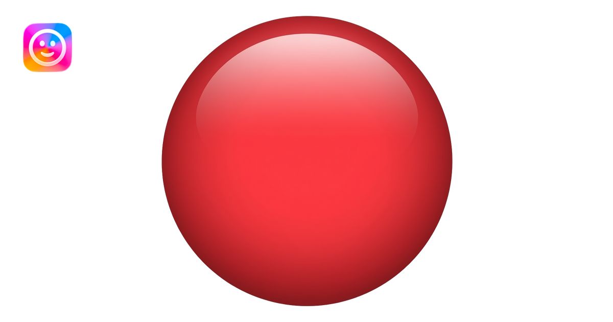 Red circle emoji | AI Emoji Generator