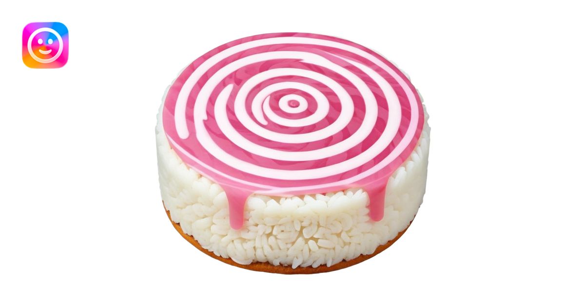 fish cake with pink swirl, white base with pink spiral pattern ...