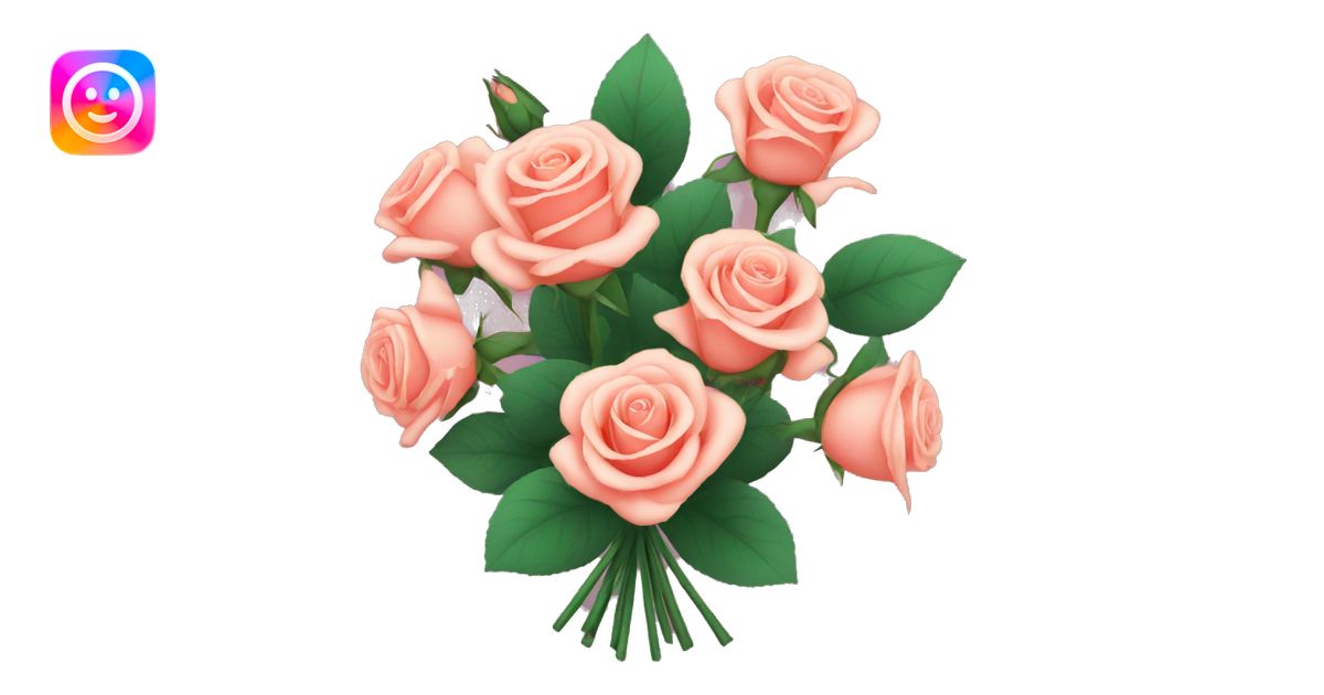 Rose bouquet emoji | AI Emoji Generator