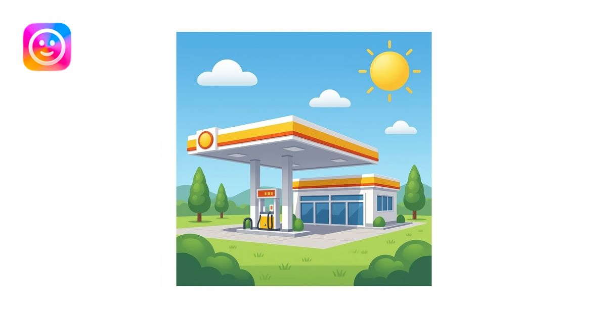 Petro station building emoji | AI Emoji Generator