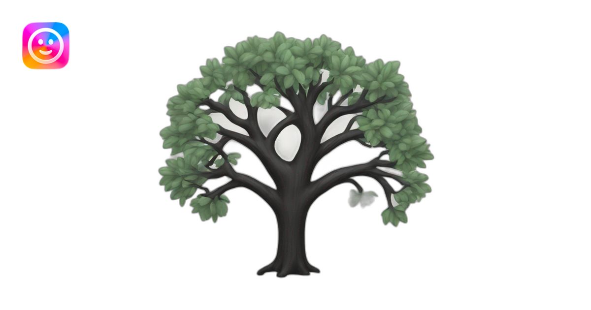 Black tree emoji | AI Emoji Generator