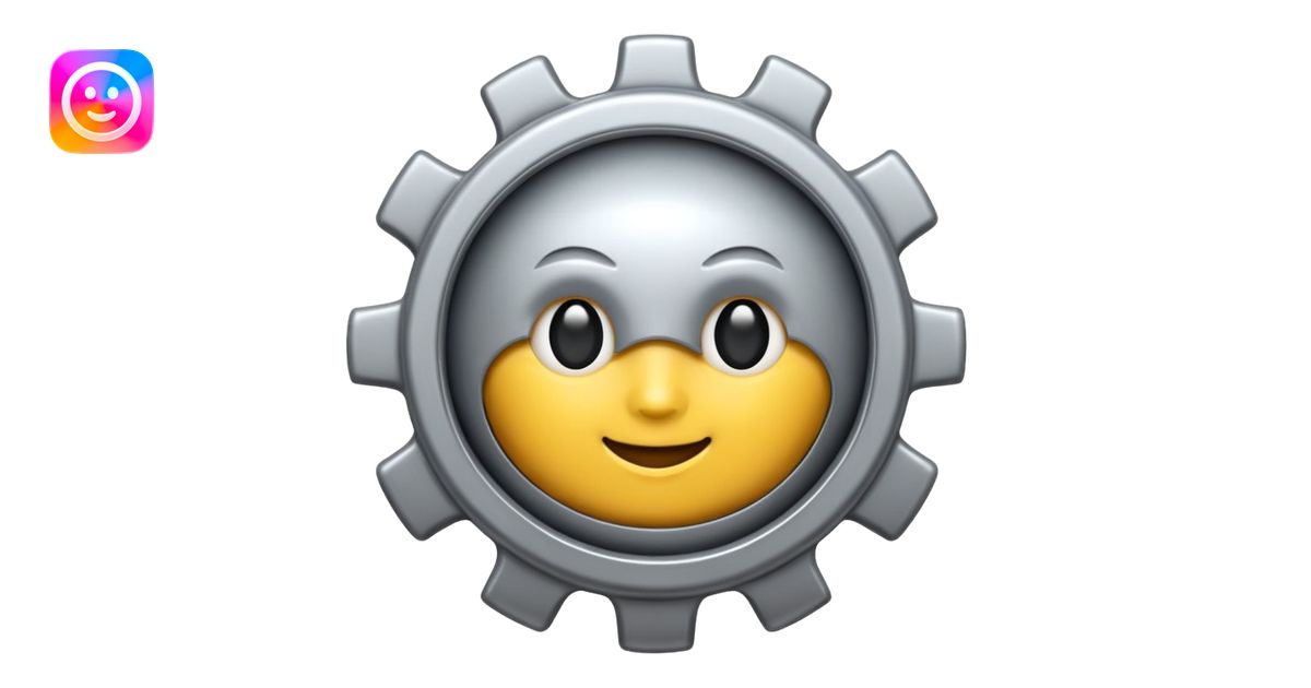 classic gear emoji modern professional design for business presentation ...
