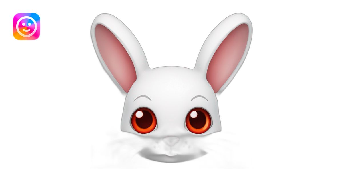 White rabbit red eyes emoji | AI Emoji Generator