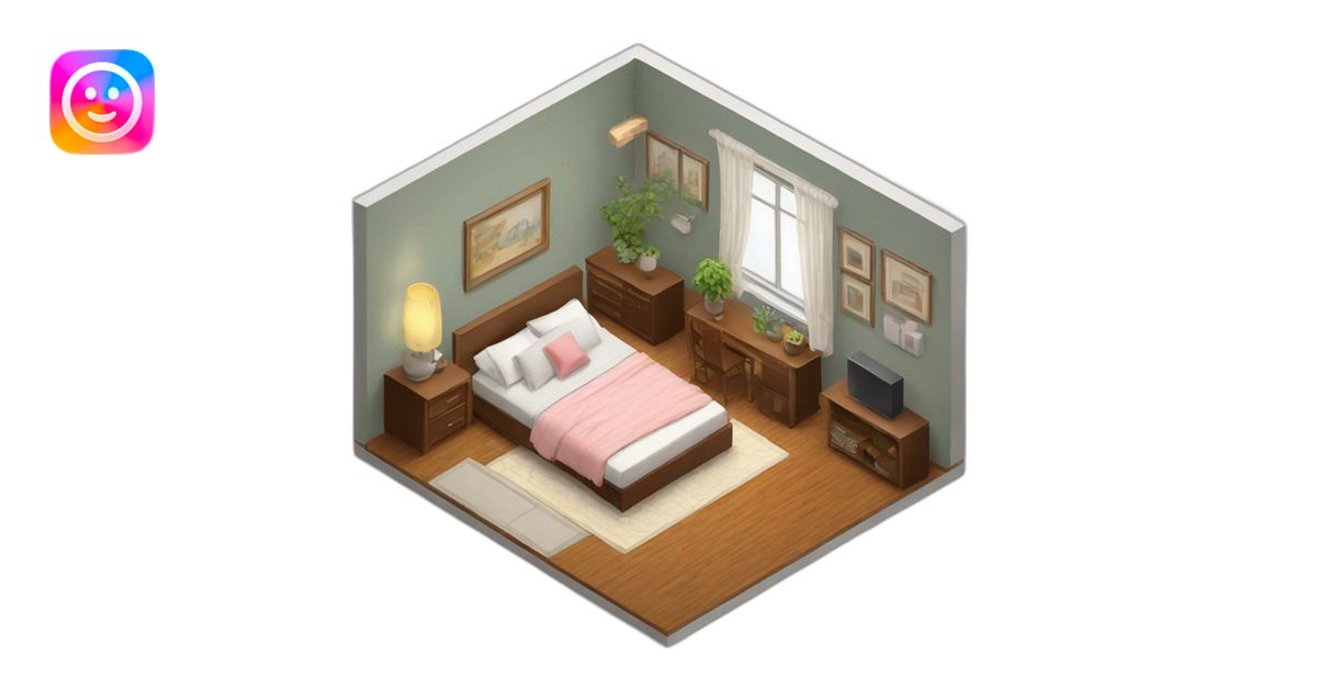 apartment interior isometric emoji | AI Emoji Generator